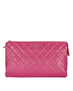 Chanel Quilted Clutch, Leather, Fuschia, 1*